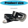 Punk PU Belt Western Theme Wide Belt For Women Men With Pin Buckles And Metal Studs for Casual Wear and Formal Event