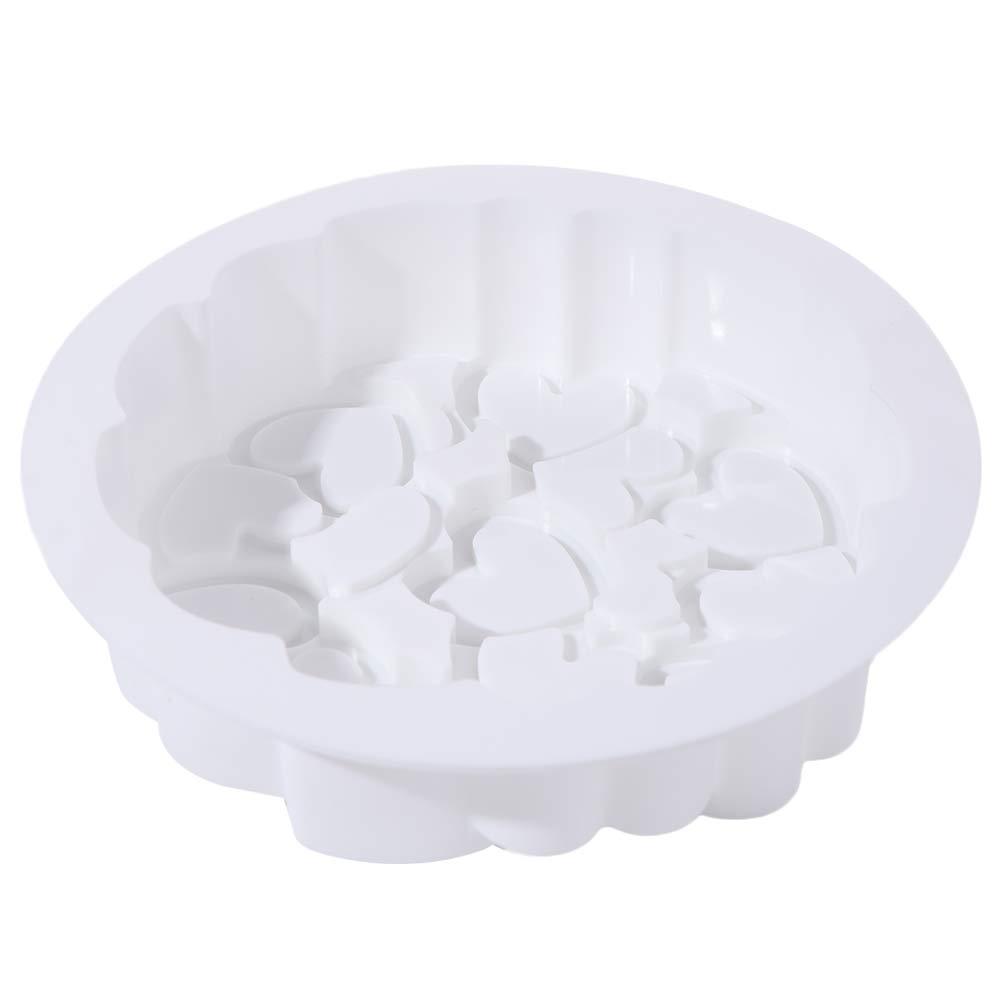 

6 Inches Heart Silicone Molds Silicone Mousse Moulds Bakeware Accessories Cake Mould Party білий