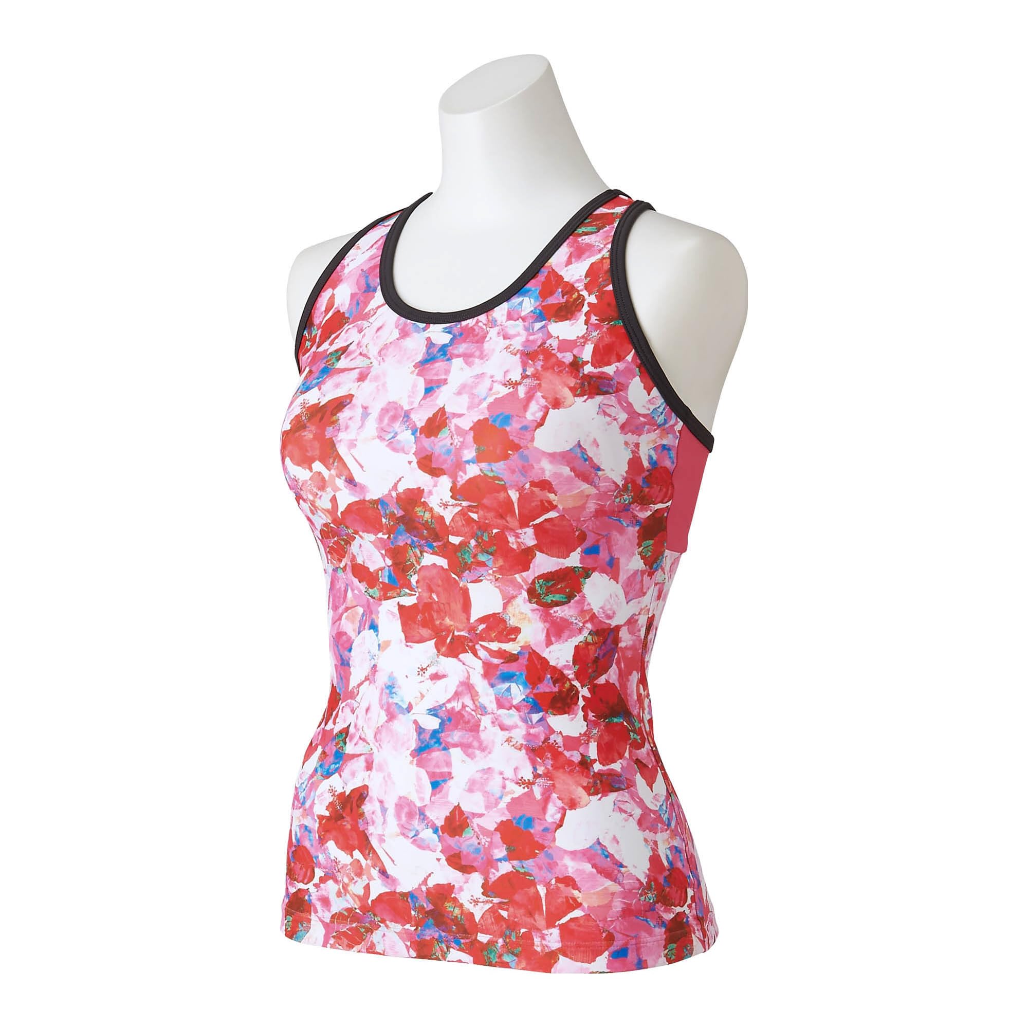 

Mizuno Амфибийный топ с чашками и эластичным низом UPF N2JAA832 Женский вшитый подол, 50+, Розовый, розовый