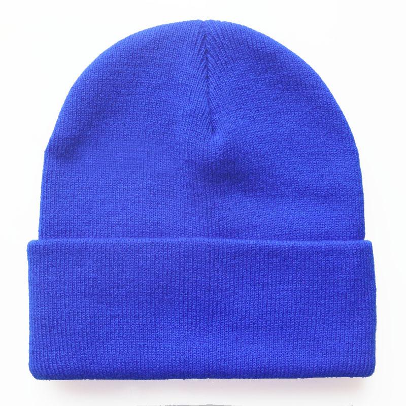 Multi Color Solid Color Knitted Hat, Woolen Hat, Brimless Pullover Hat, Rolled Edge Cold Weather Hat, Customizable