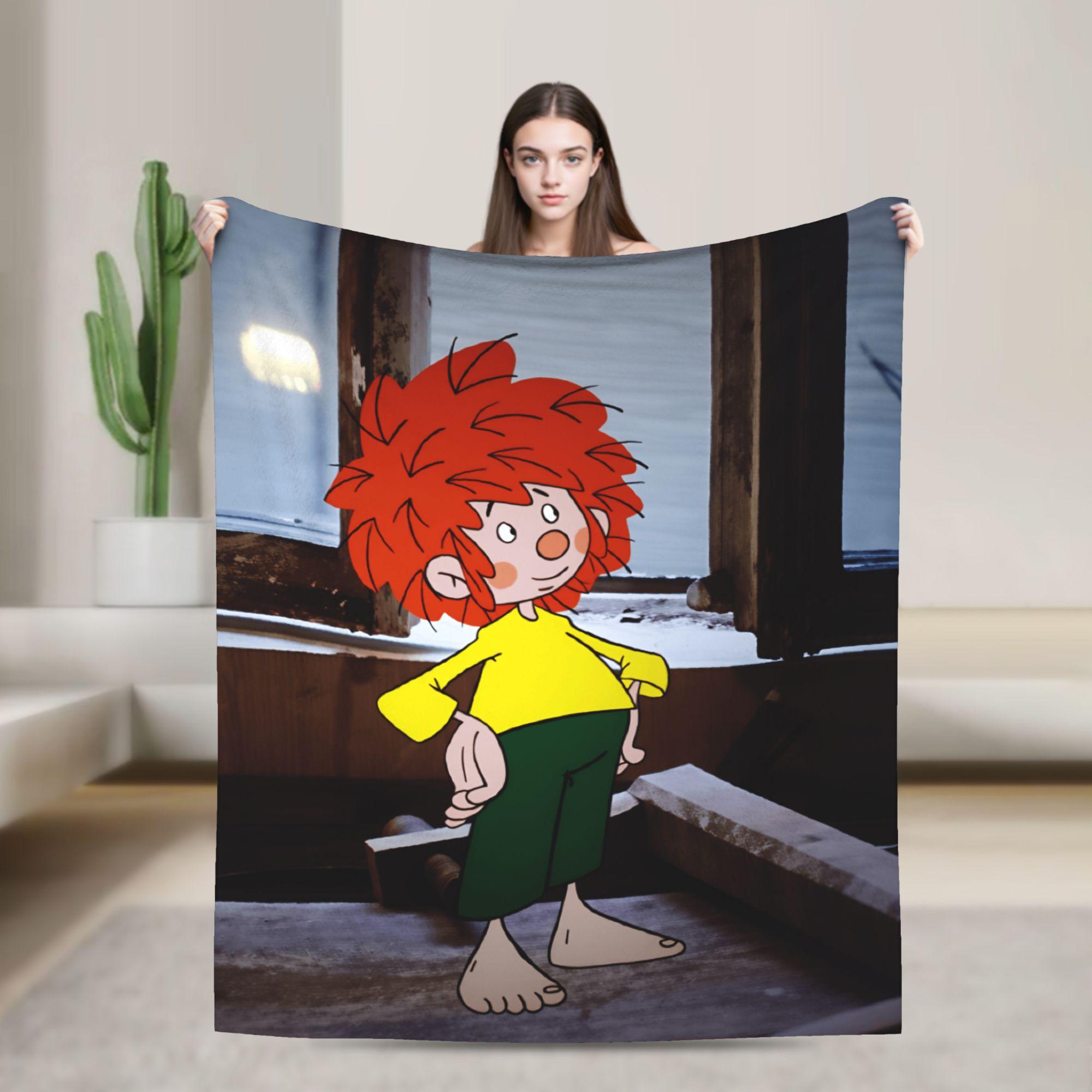 

Soft Comfy Bedding Throws Travel P-Pumuckl Blanket Flannel Bedspread For Living Room Print Sofa Bed Cover 75x90cm
