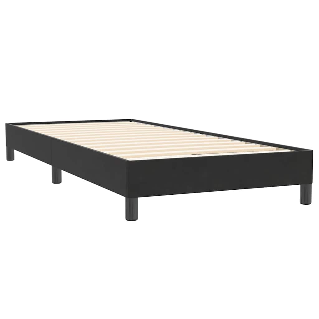 Łóżko Box Spring Bez Materaca Czarne 90X220 Cm Aksamit