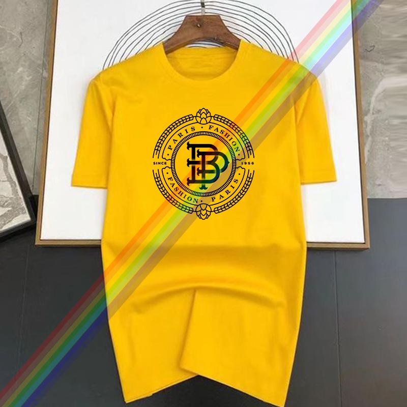 Fashion Paris Print Men's Summer Basic Vintage Casual Pure Cotton Oversized T-shirt Streetwear  Casual Fashion Style Clothing