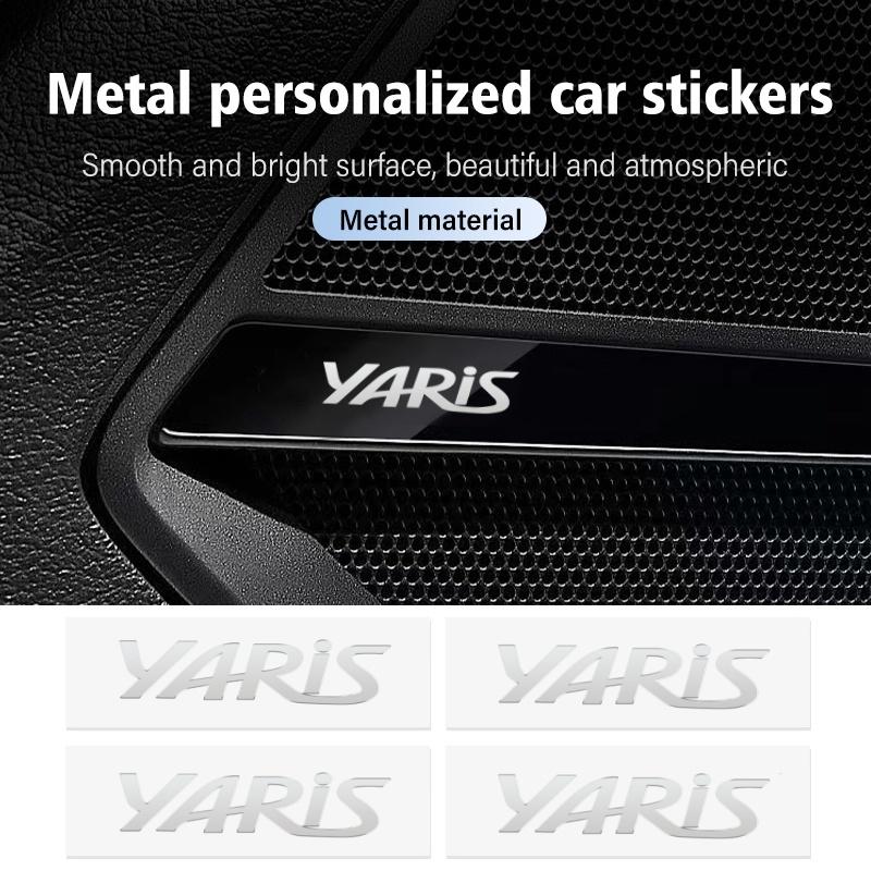 Car Window Wiper Stickers Metal Emblem Car Logo Sticker for Toyota Yaris Auto Decor Accessories