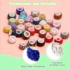 AEE4-120Pcs Large Hole Beads Rhinestone Beads For Pens Making 12Mm Crystal Charm For Pens Jewelry Making DIY Crafts Bracelet
