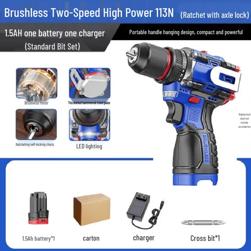 OLOEY Brushless Cordless Handheld Electric Drill CN plug (adapter included)
