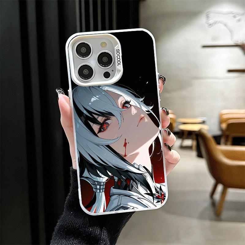 Genshin Impact Arlecchino Soft Phone Case for iPhone 15 16 17 Pro Max 17Air 16E 14 Plus 13 12 Mini Shockproof Cover Back Shell