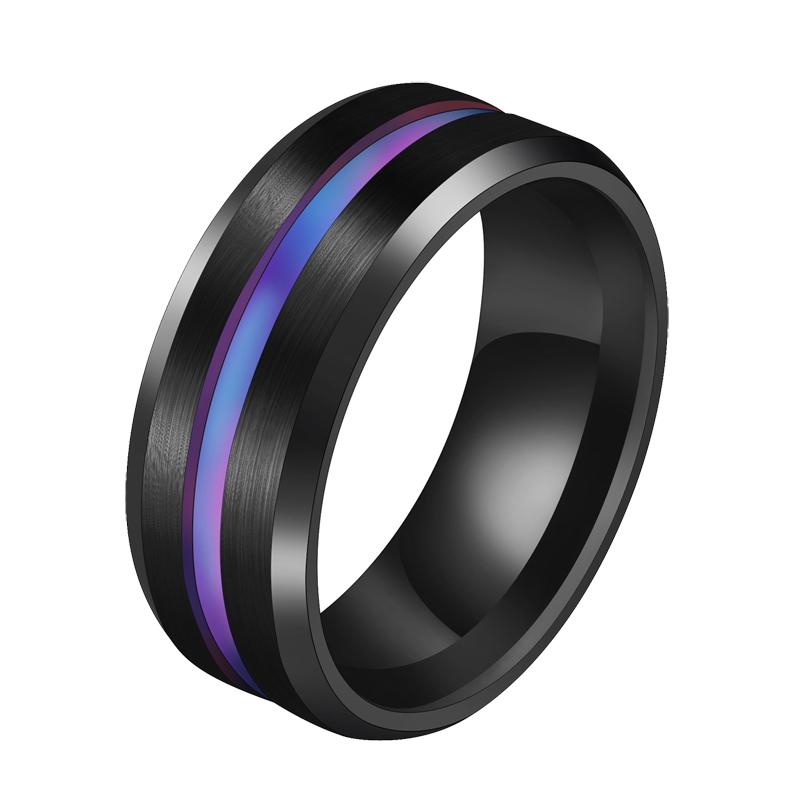 New Fashion 5 Styles Men's Black Blue Stainless Steel Rings Magnetic Therapy Weight Loss RingStainless Steel Ring Jewelry
