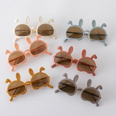 Protect Children's Eyes Sunglasses Fashion Oval Rabbit Ears Kids Sun Glasses Boys Girls Goggles Cute Shades UV400 Travel Glasses