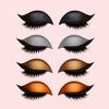 2 Pairs Reusable Lazy Eyeshadow Eyelash Patch Quick Makeup Waterproof Eyeliner Sticker  Female