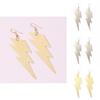 Womens Metal Earrings With Geometric Design And Gold Tone For Parties