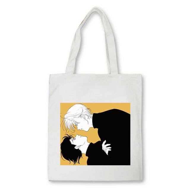 Anime Banana Fish Graphic Dámské Nákupní tašky Kabelky Látkové Plátěné Tašky Dámské y2k Opakovaně použitelné tašky přes rameno