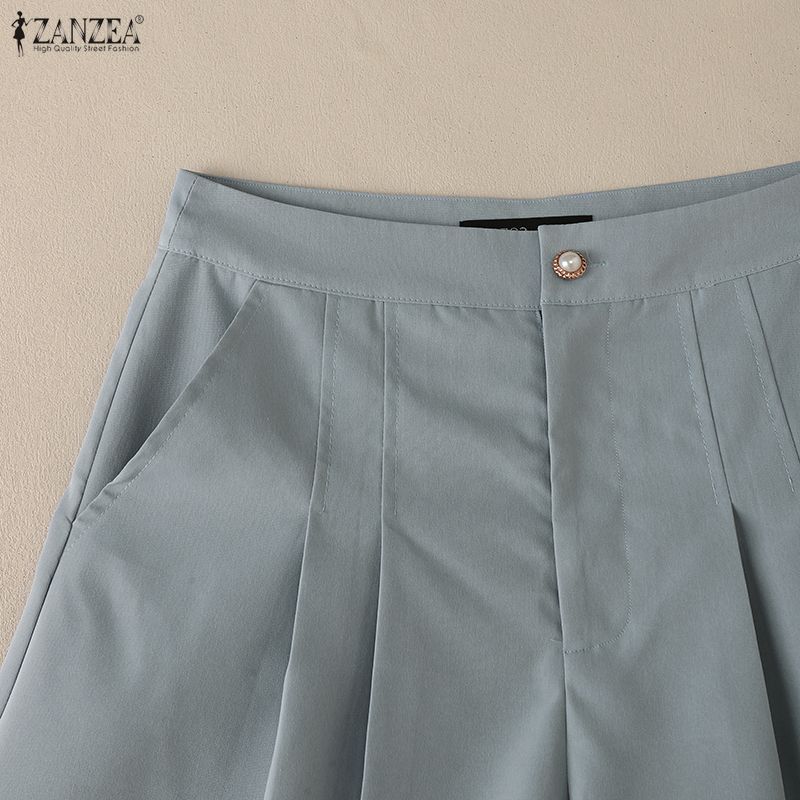 ZANZEA Lässige, einfarbige Sommer-Kurzhosen für Damen