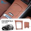 For Mercedes Benz GLC Class X254 GLC260 GLC300 2024 2025 Leather Center Console Panel Cover Trim Frame Interior Accessories
