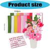 550Pcs Educational Plush Stems Bouquets for Handmade Art Craft Beginner Pipe Cleaners Flower Set for Wedding Decoration