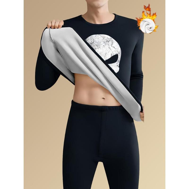 

Warm, Men s Thermal Long Sleeve Top, Perfect for Cold Nights XXL чорний