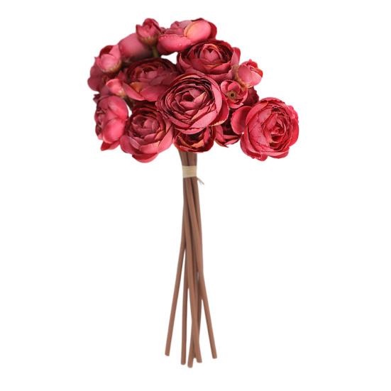 Yousheng Artificial Ranunculus Asiaticus Realistic Fake Silk Flower Home Office Wedding Party DIY Bouquets Faux Flower Centerpieces Decoration