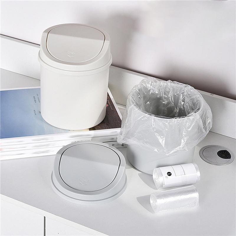 1 Stück Mini Tischmülleimer mit Deckel PP Papierkorb für Zuhause Büro Schreibtisch Abfalleimer Müllkorb Zubehör