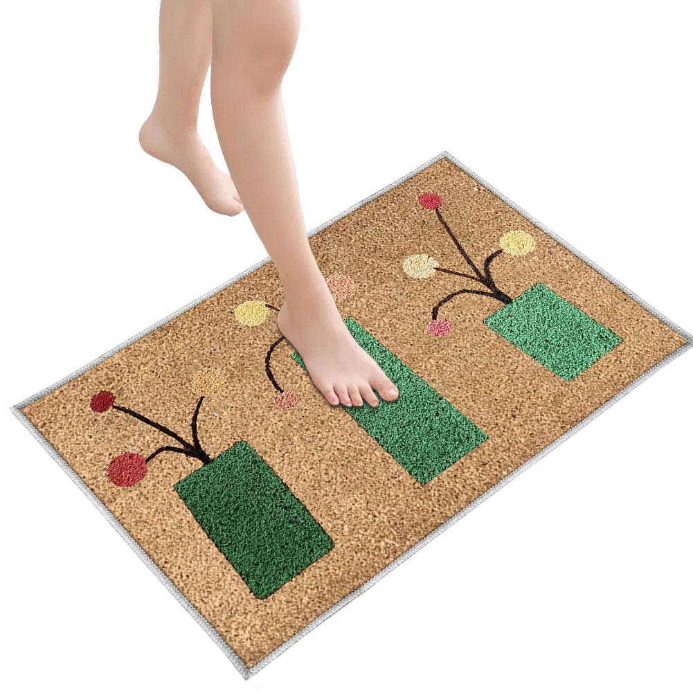 Hello Door Mat Absorbent Welcome Door Mat Non Slip Front Door Mat Decorative Low Profile Doormat for Bathroom Entryway