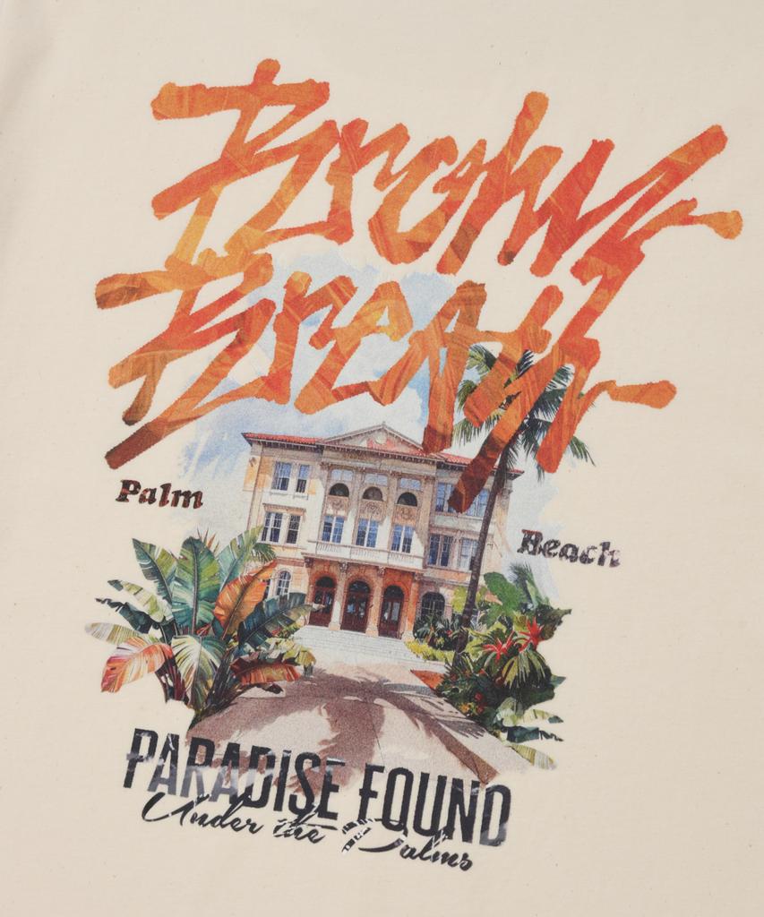 BROWNBREATH Tropical Crush Tag Tee - Oatmeal
