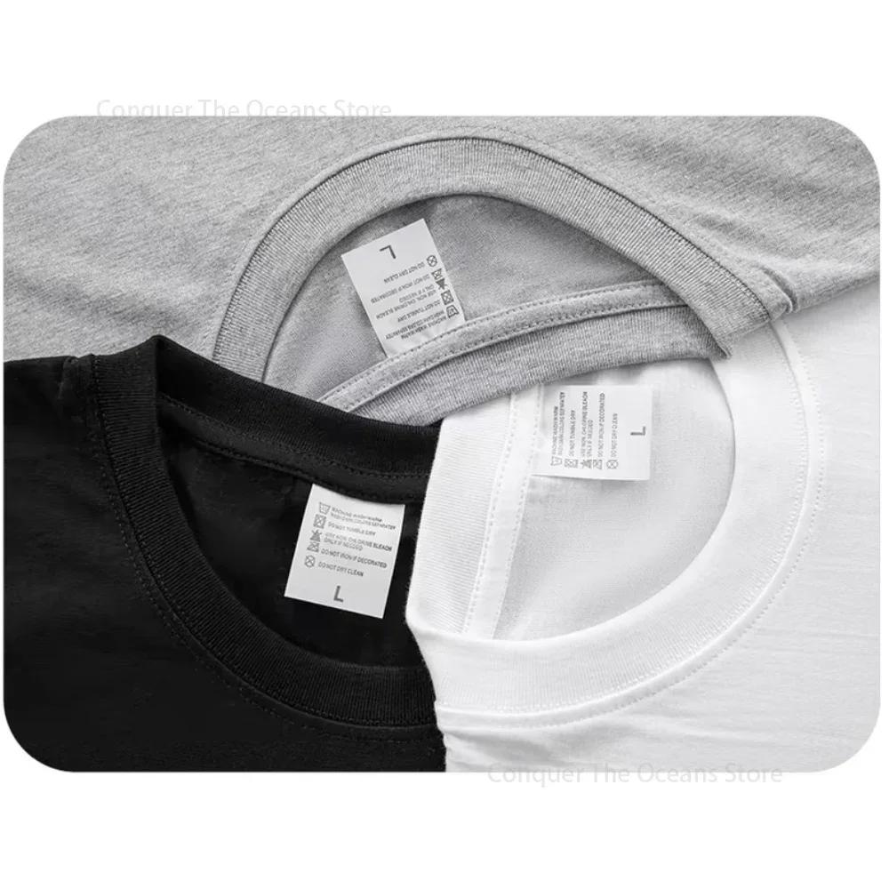 Anime Humpback Whale Printed Men's T-Shirt Cotton Casual O-Neck Short Sleeve Women‘s Streetwear Tee Oversize High Quality Tops