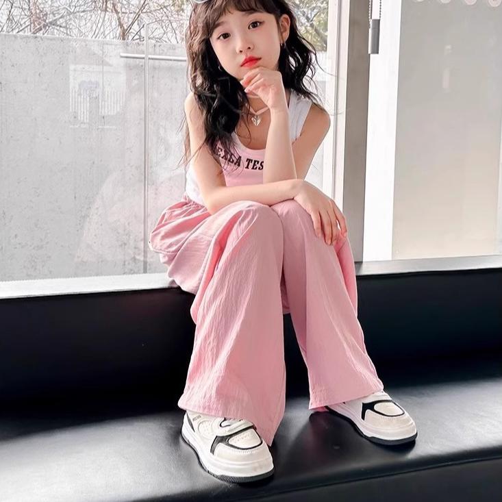 Girls' Wide Leg Pants Summer Thin Mosquito Proof Pants Yamamoto Pants Children's Summer Ice Silk Casual Pants