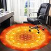 1pc Flower of Life Mandala Chair Carpet for Office, Non Slip, Soft and Durable Office Rug