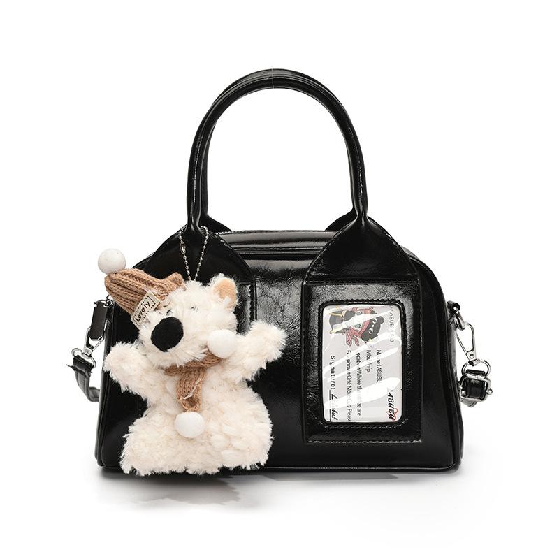 2025 new Japanese casual simple and sweet portable Boston bag versatile commuter high-quality messenger bag women