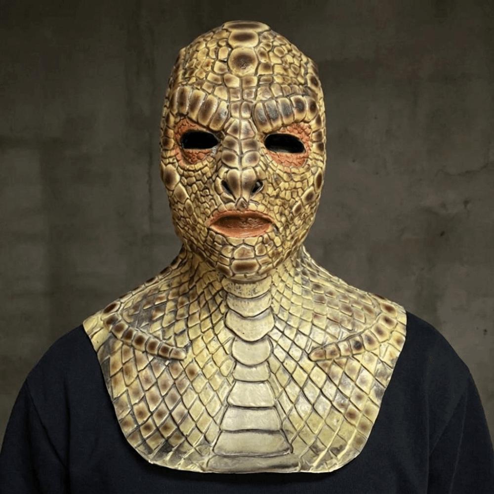 Scary Snake Monster Mask Realistic Halloween Cosplay Party Mask Full Face Mask  Theme Party