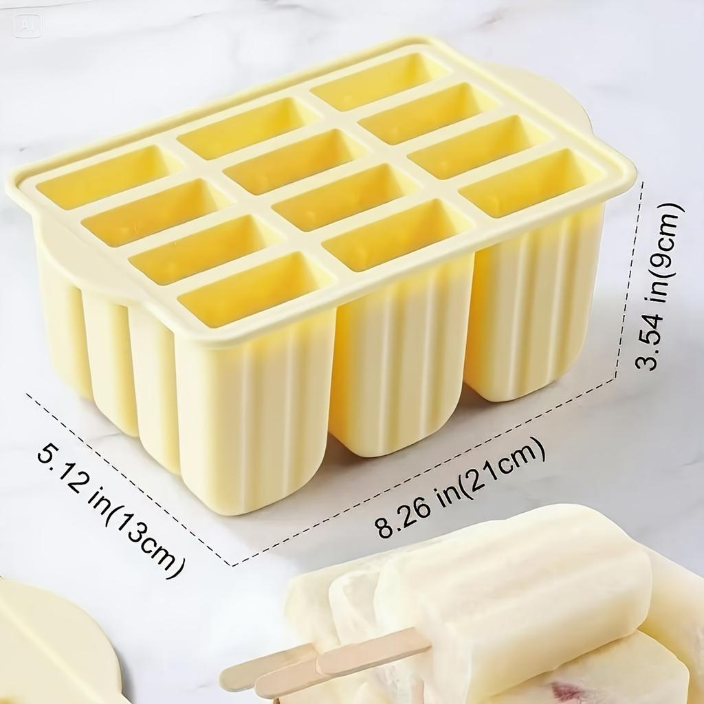1pc Silicone Ice Pop Maker Mold with Non-Stick Easy Pull Lever , Central Lever Release System , Heavy Duty Silicone Freezer Safe Ice Cream