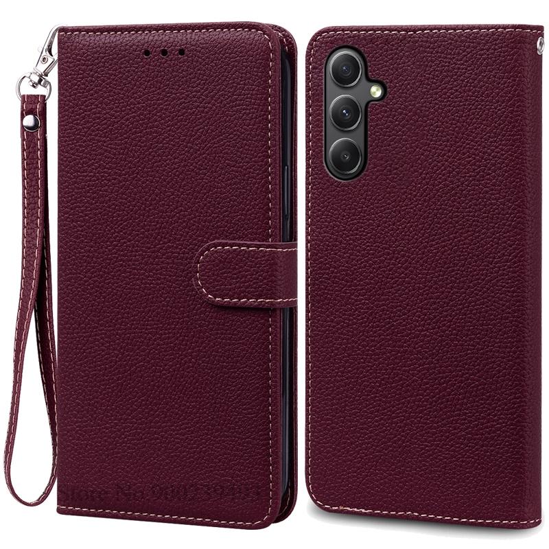 Für Samsung Galaxy M35 Hülle Leder Brieftasche Flip Handyhülle Für Samsung M35 5G Hülle Coque Fundas Für Samsung M35 SM-M356B Hülle