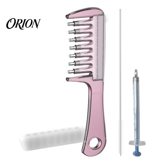 Detangling Massage Scalp Brush Hair Oil Applicator Comb, with Injecting Tube & Brush, Refillable Professional Care Comb Applicator, Leak Proof