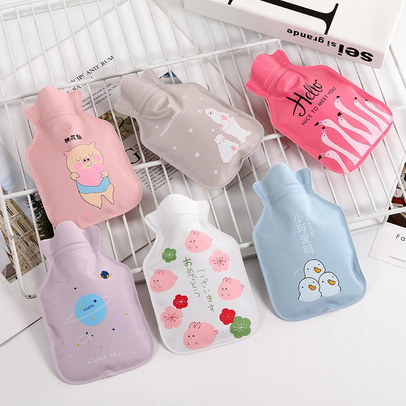 Mini Cartoon Hot Water Bottle With Double Layer Pvc For Winter Hand Heating And Travel Use