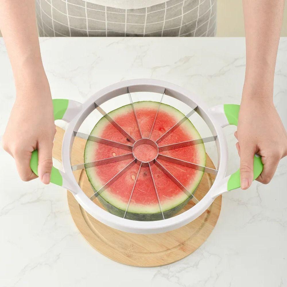 Stainless Steel Watermelon Slicer Handheld Melon Divider Convenient Fruit Cutter  Food Processing