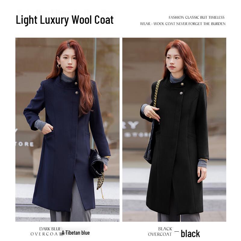 Women's Mid-length Wool Blend Professional Winter Coat