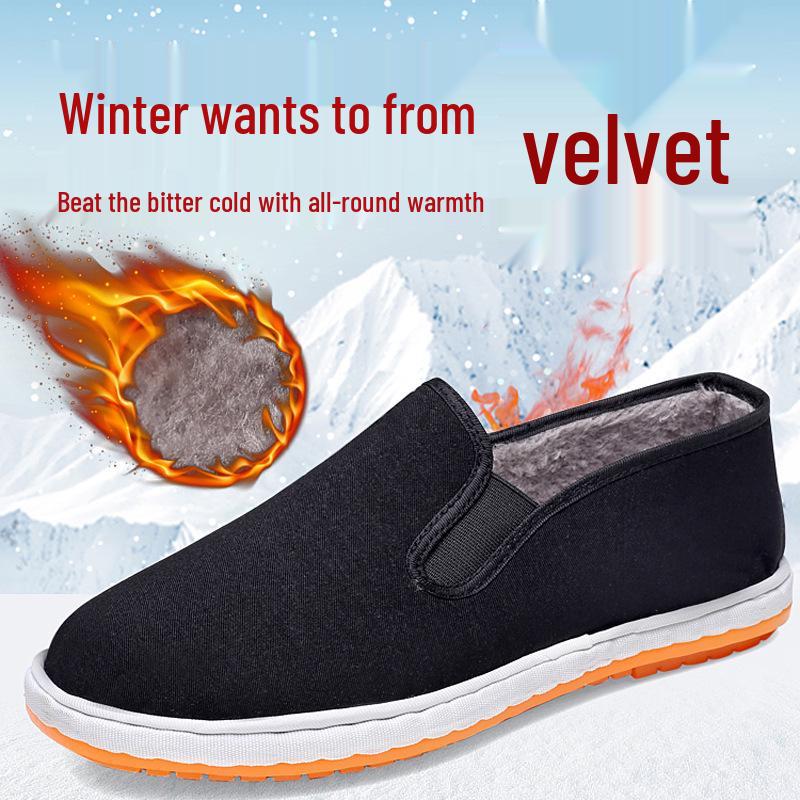 Xishan Cloth Shoes: Spring/Autumn Black Casual Unisex Handmade Slip-Ons with Beef Tendon Sole