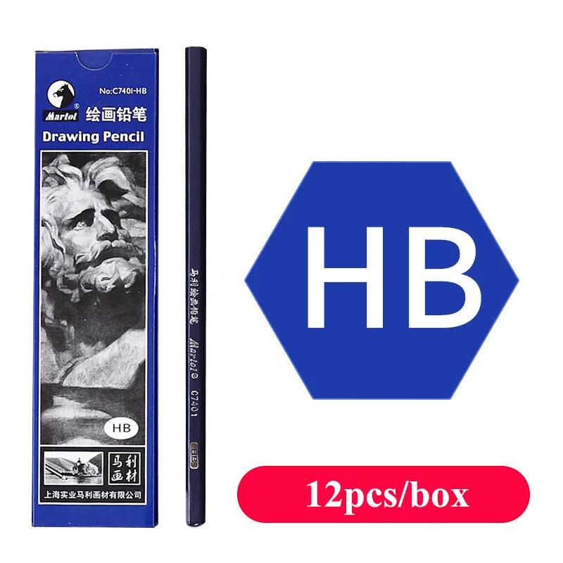 

12 шт./кор. деревянные графитовые карандаши HB B 2B 3B 4B 5B 6B 7B 8B высококачественные художественные рисунки с графитовым сердечником для рисования и письма