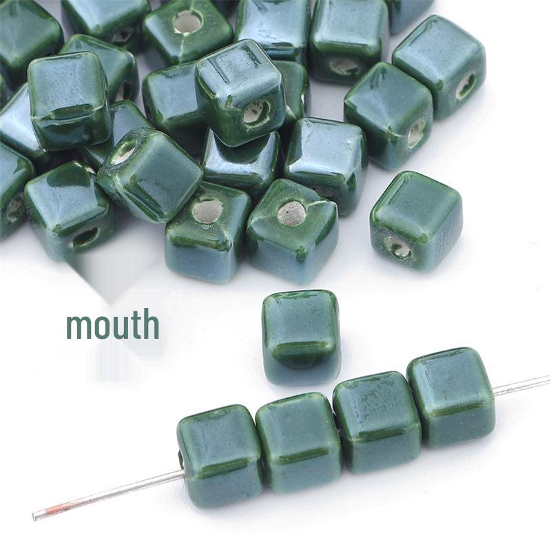 Five-Petal Flower Ceramic Beads for DIY Jewelry Making