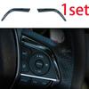 Black 2pcs For Toyota Camry 2018- Steering Wheel Button Strip Trim Titanium