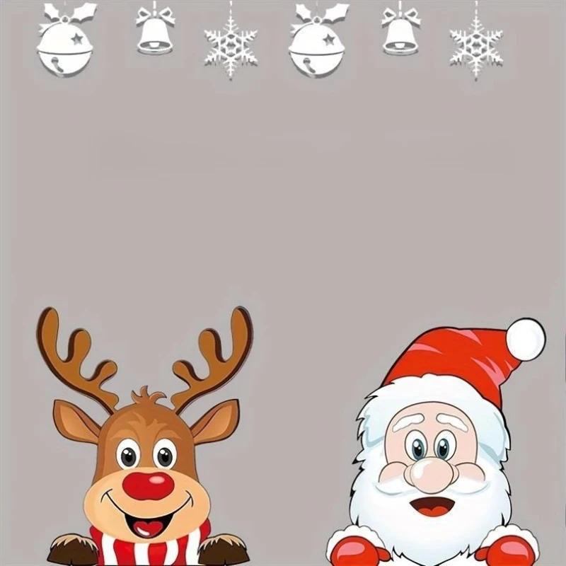 Motorradaufkleber Weihnachtsmann Rentier Aufkleber Wasserdicht Deko Abdeckung Kratzer Auto Fenster Weihnachtsaufkleber