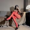 Sexy Shiny Suspenders Stockings Full Body Erotic Tube Top Black Silk Open Tights Suspenders Onesie