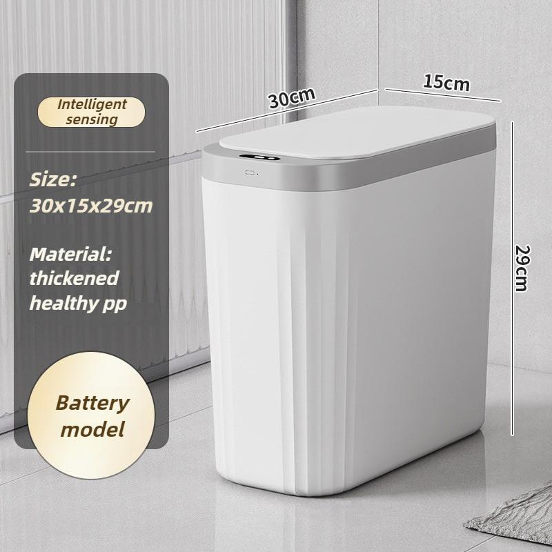 

Smart Trash Can Kitchen Automatic Induction Waste Bins Modern Living Room Garbage Can Simple Bathroom Paper Basket with Lid
