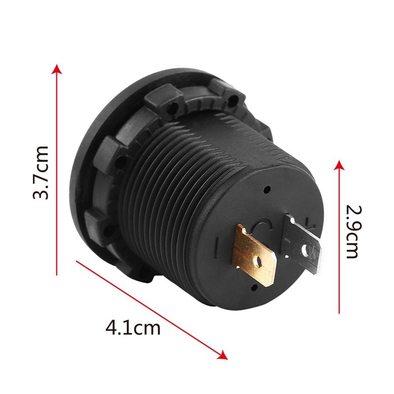 12 V Motorcycle Car LED Digital Display Voltmeter Waterproof Voltage Volt Meter Gauge Black New