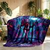 Custom Name Personalized Harley Quinn Print Blanket, Home Decor, Bedroom, Sofa, Camping, Couch, Gifts for Birthday Christmas