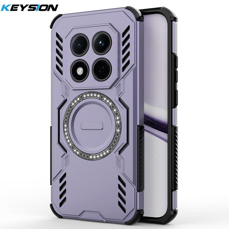 

KEYSION Heat Dissipation Case for Redmi Note 15 5G 15 Pro 4G Magnetic Cooling Shockproof Phone Cover for Redmi Note 15 Pro+ 5G for Redmi Note 15 Pro+ 5G фіолетовий