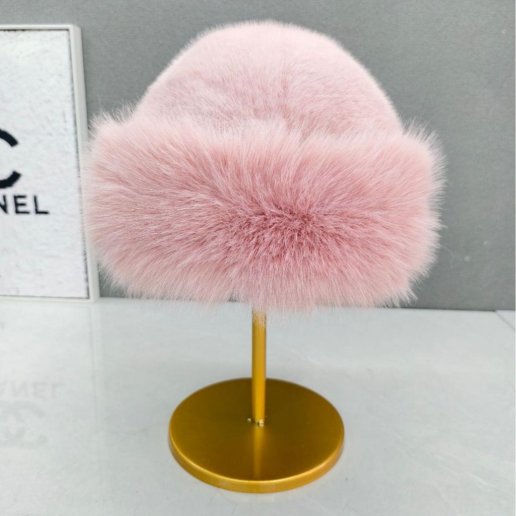 Women's Thick Plush Lined Winter Hat - Brim Style with Earmuffs | Ideal Christmas Gift/warm Outdoor Hat