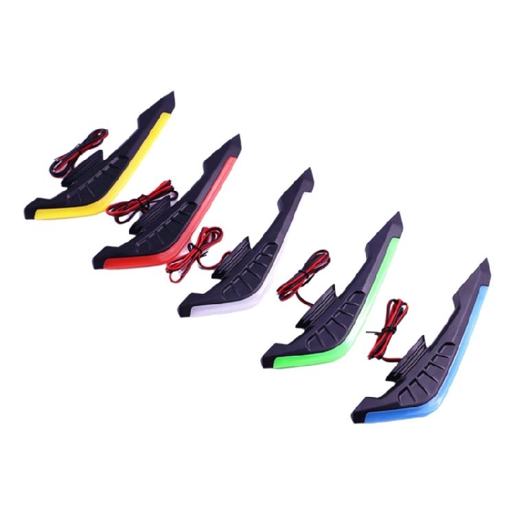 LED Decorative Winglets Body Trim Sticker Fairing Air Deflectors For Increased Motorbike And Electric Bike Visibility 2x