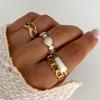 Geometric Open Rings Hand Jewelry Fashion Finger Rings Stainless Steel Texture Suitable for Fashion Enthusiasts Present