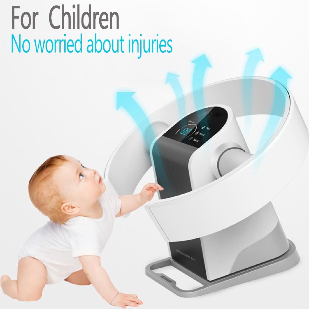 37W Electric Fan Mini Bladeless Air Conditioner Wall-Mounted Tabletop Cooling Remote Control Home Office