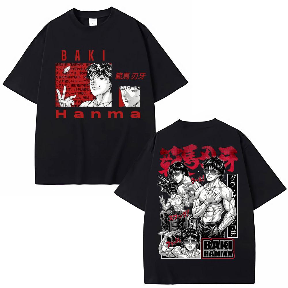 

Anime Baki Haman Harajuku T Shirts Vintage Manga Y2k Fashion T Shirt Men Women Oversized Cotton Casual T-shirt S
